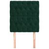 vidaXL Cabeceira Verde Escuro 80x7x118/128 cm Veludo