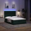 vidaXL Estrutura cama otomana colch&otilde;es 140x200 cm veludo verde escuro