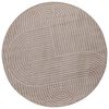 vidaXL Tapete para uso interno e externo PALMERAS Bege &Oslash; 120 CM