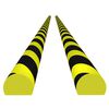 vidaXL Protetores de canto 2 pcs 4x3x100 cm PU amarelo e preto