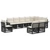 vidaXL Conjunto de Sof&aacute; de Jardim 10 unid. 10 lugar Preto vime PE