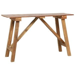 vidaXL Mesa consola 130x40x80 cm mistura de madeira recicladas