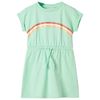 Vestido de crian&ccedil;a com cord&atilde;o verde brilhante 92