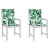 vidaXL Almofadas de Costas 2 pcs Padr&atilde;o de Folhas 100 x 50 x 3 cm