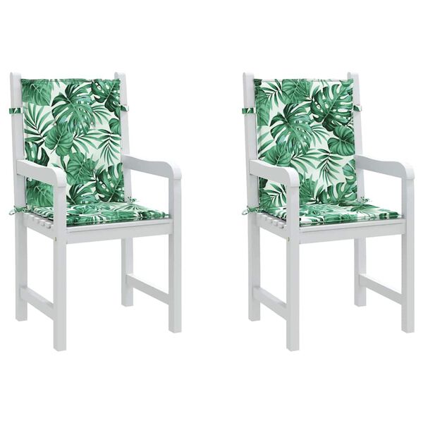 vidaXL Almofadas de Costas 2 pcs Padr&atilde;o de Folhas 100 x 50 x 3 cm