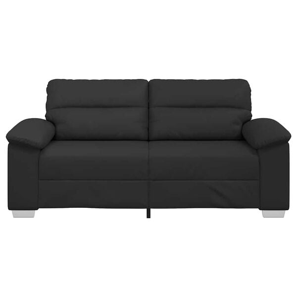 vidaXL Sof&aacute; de 2 lugares preto 180x81x84 cm couro sint&eacute;tico