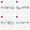 vidaXL Conjunto de Sof&aacute;s para Exterior 9 pcs Cinza Natural e Claro