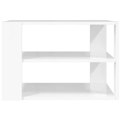 vidaXL Mesa centro 59,5x59,5x40 cm derivados madeira branco brilhante