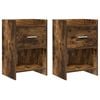 vidaXL Mesas de cabeceira 2 pcs Carvalho Fumado 40 x 30 x 60 cm