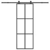 vidaXL Porta deslizante c/ conj. ferragens 76x205cm vidro ESG/alum&iacute;nio