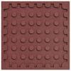 vidaXL Ladrilhos prot. contra quedas 6 pcs borracha 50x50x3cm vermelho