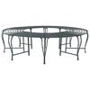 vidaXL Banco de &Aacute;rvore 8-N&uacute;mero de lugares &Oslash; 160 x 44 cm A&ccedil;o