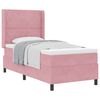 vidaXL Cama Box com colch&atilde;o com cabeceira Rosa 90 x 190 cm Veludo