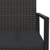 vidaXL 3 pcs conjunto lounge de jardim c/ almofad&otilde;es vime PE preto
