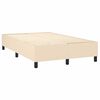 vidaXL Cama box spring c/ colch&atilde;o e LED 120x200 cm tecido cor creme