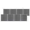 vidaXL Painel de veda&ccedil;&atilde;o para jardim 1391x186 cm WPC cinzento