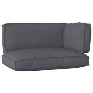vidaXL Conjunto de Almofadas para Palete Tecido Oxford Antracite