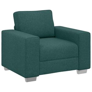 vidaXL Cadeira Sofa Verde Escuro 100 cm tecido