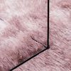 vidaXL Tapete shaggy de pelo alto NAVARRA 200x200 cm rosa empoeirado