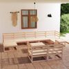 vidaXL 10 pcs conjunto lounge de jardim pinho maci&ccedil;o