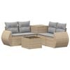 vidaXL Conjunto de Sof&aacute;s 6 unid. Bege e Cinza Claro