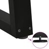 vidaXL Pernas para mesa de jantar em V 3 pe&ccedil;as, preto, 70x(72-73,3) cm, a&ccedil;o