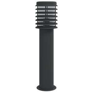 vidaXL Candeeiro de ch&atilde;o para exterior 60 cm a&ccedil;o inoxid&aacute;vel preto