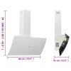 vidaXL Exaustor de parede 90 cm a&ccedil;o e vidro temperado branco