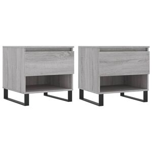 vidaXL Mesas de centro 2 pcs 50x46x50cm deriv. madeira cinzento sonoma