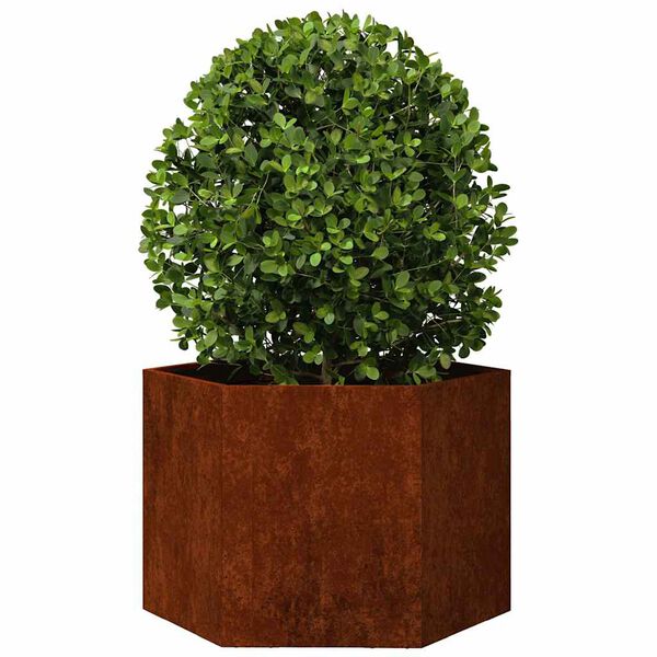 vidaXL Vaso/floreira 60x60x45 cm a&ccedil;o corten cor enferrujado