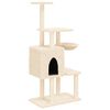 vidaXL &Aacute;rvore p/ gatos c/ postes arranhadores sisal 131 cm cor creme