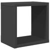vidaXL Prateleiras de parede em forma de cubo 4pcs 22x15x22cm cinzento