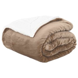vidaXL Manta Camelo 130 x 150 cm 1 kg L&atilde;