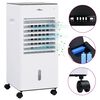 vidaXL Refrigerador de ar port&aacute;til 3 em 1 65 W 61x31x27cm branco/preto