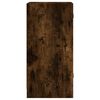 vidaXL Armário de apoio c/ portas vidro 35x37x75,5 cm carvalho fumado