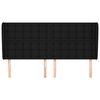 vidaXL Cabeceira de cama c/ abas tecido 183x23x118/128 cm preto