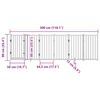 vidaXL Port&atilde;o p/ c&atilde;es com porta dobr&aacute;vel 6 pain&eacute;is 300 cm abeto preto