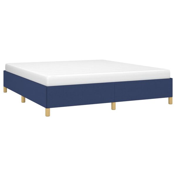 vidaXL Estrutura de cama sem colch&atilde;o 180x200 cm tecido azul