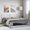 vidaXL Estrutura de cama com cabeceira 183x213 cm metal branco