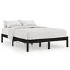 vidaXL Estrutura de cama king 150x200 cm madeira maci&ccedil;a preto