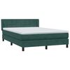 vidaXL Cama com molas/colch&atilde;o 160x220 cm veludo verde-escuro