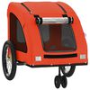 vidaXL Reboque bicicleta p/ animais tecido oxford/ferro laranja/cinza