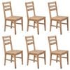 vidaXL Cadeiras de jantar 6 pcs madeira de ac&aacute;cia maci&ccedil;a