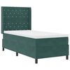 vidaXL Cama Box com colch&atilde;o com led Verde Escuro 100 x 200 cm Veludo