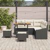 vidaXL Conjunto de Sof&aacute; de Jardim 8 pcs Preto Rattan Sint&eacute;tico