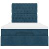 vidaXL Estrutura cama otomana colch&otilde;es 120x200cm veludo azul escuro