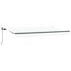 vidaXL Toldo Retr&aacute;til Manual Branco 400 x 200 cm tecido