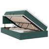 vidaXL Cama com Armazenamento Verde Escuro 120 x 200 cm Veludo