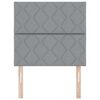 vidaXL Cabeceira com cabeceira Cinzento-claro 100 cm Couro Sint&eacute;tico