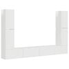 vidaXL Conjunto de m&oacute;vel de TV 8 unid. Branco Brilhante